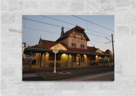 De Haan : Station de tramway de nuit