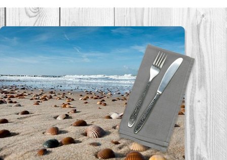 Placemat - Plastic Placemats - Shells - Sea - Summer - A3 (420 x 297mm) - Pad - Removable - souvenirs from the sea