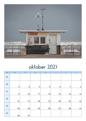 Calendario fotográfico holandés 2023 De Haan aan zee