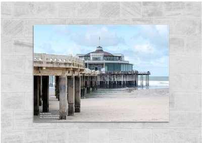 The Pier in Blankenberge - glass photo print