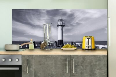 Blankenberge - Kitchen back wall wallpaper - Water-repellent - Kitchen Wall decoration - Souvenirs from the sea