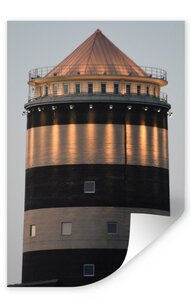 Bredene - Torre de agua - Decoración de pared - Póster - Recuerdos del mar