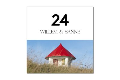 Wenduine - Nameplate front door House - Spioenkop - Name and House number - Aluminum - Large Number - Souvenirs from the sea
