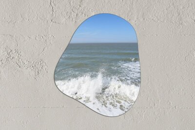 Organic Wall Decoration - Plastic Wall Decoration - Waves in the Sea - Souvenirs from the sea
