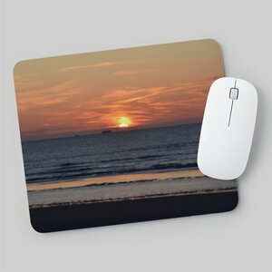 Mouse pad Small - Sea - Orange Sunset - Horizon - 23x19 cm - Photo gift - Photo on mouse pad - souvenirs from the sea - maritime souvenirs