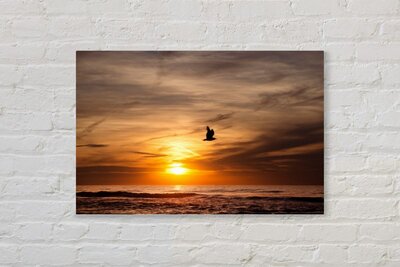 Acoustic canvas - Sea - Sunset - Clouds - Orange Acoustic Panels - Sound Insulation - Acoustic Wall Panel - Wall Decoration
