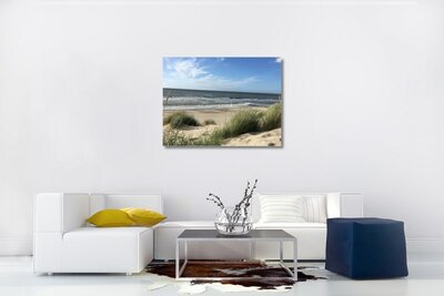 Canvas schilderij - Natuur -  zee - strand - duinen - Kamer decoratie accessoires - Schilderijen woonkamer - Wanddecoratie slaapkamer 