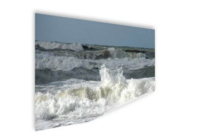 Póster - Mar - Agua de mar - olas picos puntiagudos - Salpicaduras - Gotas - ¡Foto en papel de póster profesional! - recuerdos del mar