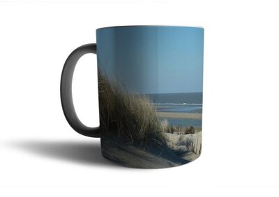 Becher - Kaffeebecher - Strand - Dünen - Gras - Meer - Becher - 350 ML - Tasse - Kaffeebecher - Teebecher - Mitbringsel aus dem Meer - Urlaub a