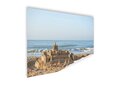 Beautiful sand castle on the beach - poster