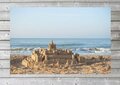 Póster de jardín - Castillo de arena de cuento de hadas en la playa