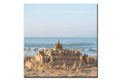 Amazing sand castle by the sea - photo on tile
