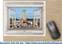Souvenirs aus dem Meer - Mauspad Terschelling - Brandaris Leuchtturm - Mauspad Gummi - Oberschicht aus Leinen - 23x19 cm - Mauspad mit FotoSouv_
