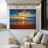 Wanddekoration für den Außenbereich Meer - Sonnenuntergang - Strand - Wolken - Orange - Gartentuch - Außenposter_
