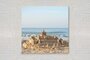 lienzo acústico con foto - castillo de arena - playa - mar - vacaciones junto al mar - Silenciador - Aislamiento acústico - Panel acústico de p_